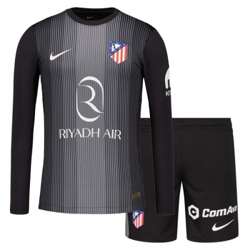 Ensemble Maillot Gardien Atlético Madrid 2025-26 Manche Longue Noire Enfant Ensemble Maillot Gardien Atlético Madrid 2025-26 Manche Longue Noire Enfant